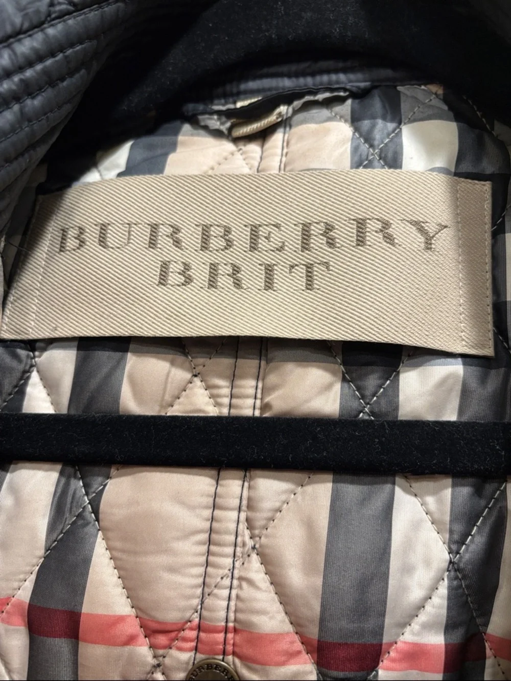 Burberry Black Quilted Belted Trench Coat - Picture 2 of 7